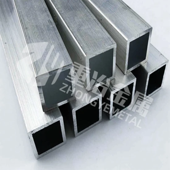 Hochwertige Kupferplatte/Edelstahlspule/verzinkte Farbkarte/Kohlenstoff/Aluminiumstreifen ASTM GB JIS En ISO 6060 1070 1100 2A12 7075 Aluminium-Vierkantrohr